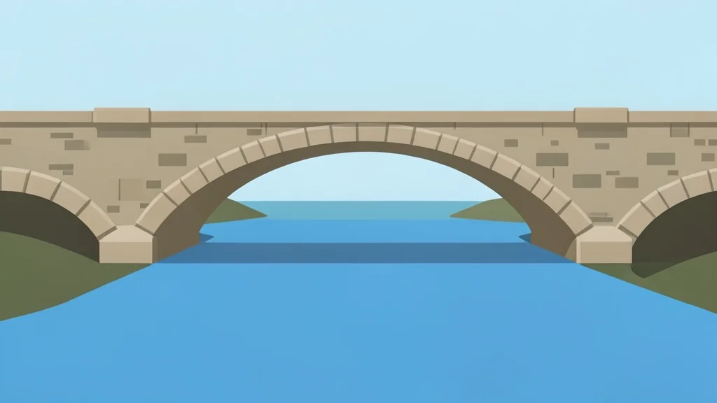 A weathered stone bridge spanning a wide river in a European city