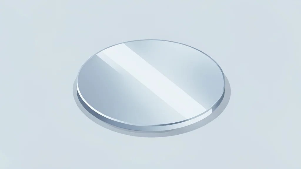 A polished silicon wafer resting on a cleanroom surface
