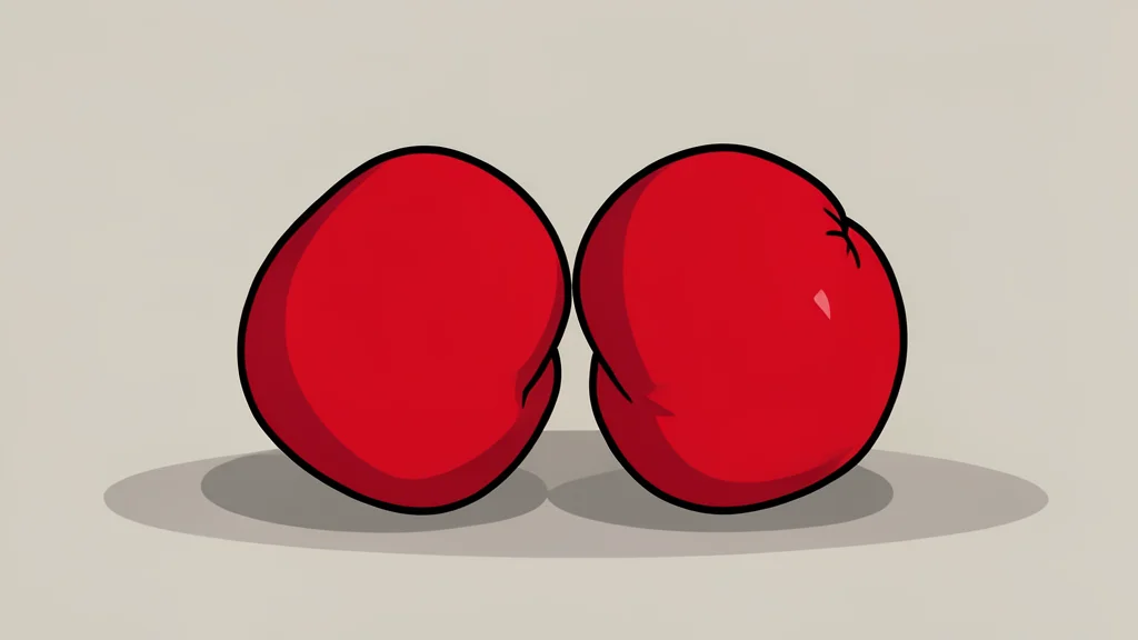 A pair of red boxing gloves resting on a canvas floor