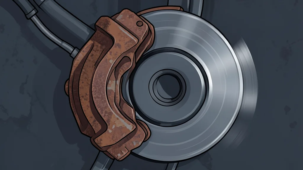 A heavy industrial brake lever resting on a metal console.
