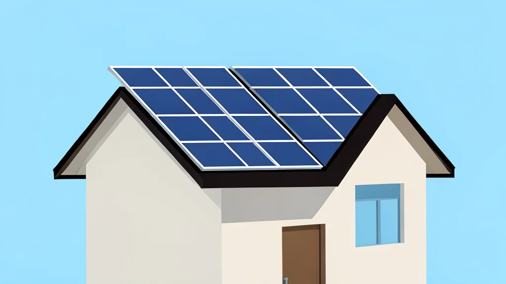 A row of solar panels installed on a residential roof under a clear sky