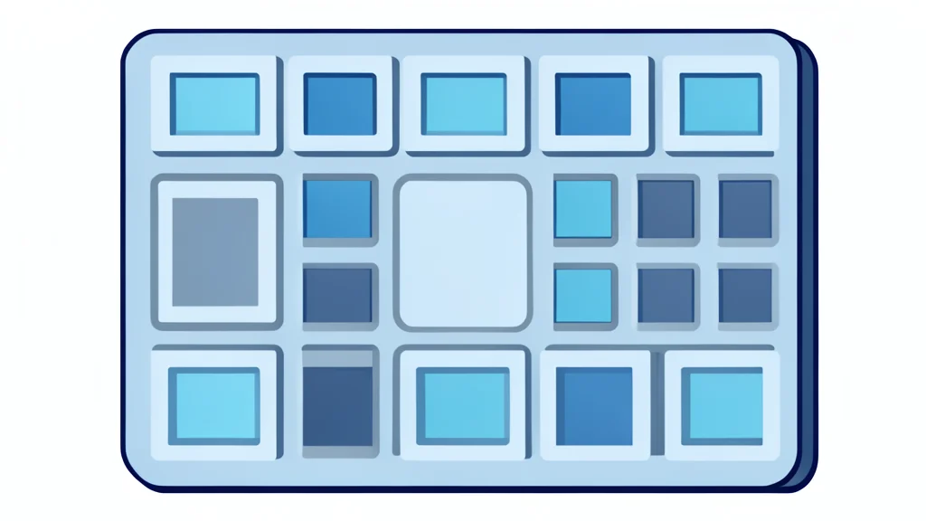 A close-up view of a silicon wafer featuring a grid of square integrated circuits.