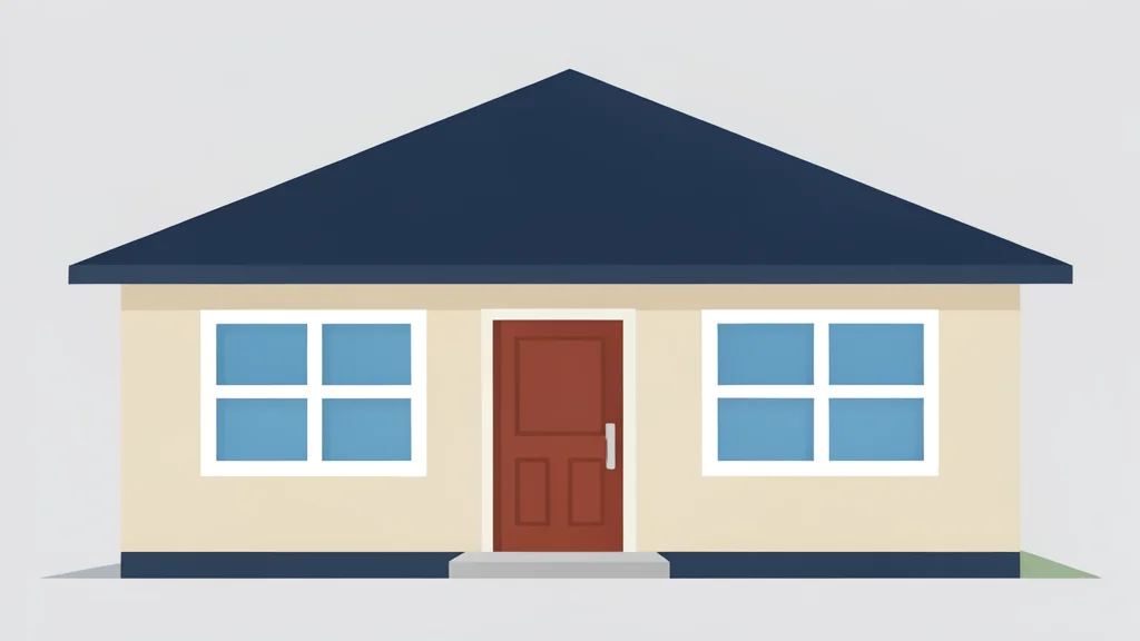 A modern single-family house exterior with a front door and windows