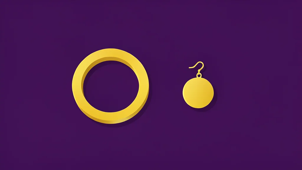 A gold ring and a small gold earring resting on a dark velvet cloth