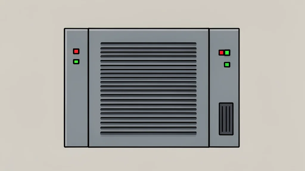 A server rack in a data center