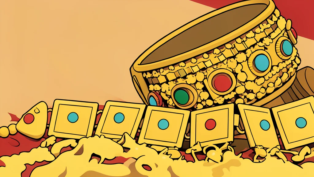 A stack of shiny gold bars and a small pile of silver coins on a wooden table