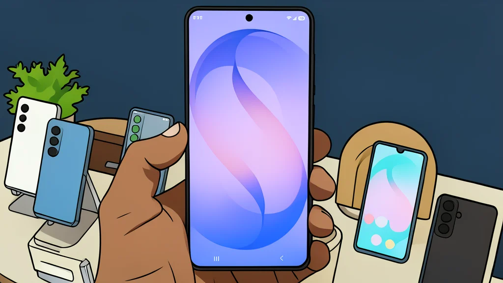 A close-up vector illustration of a smartphone camera lens reflecting a soft, ambient glow.