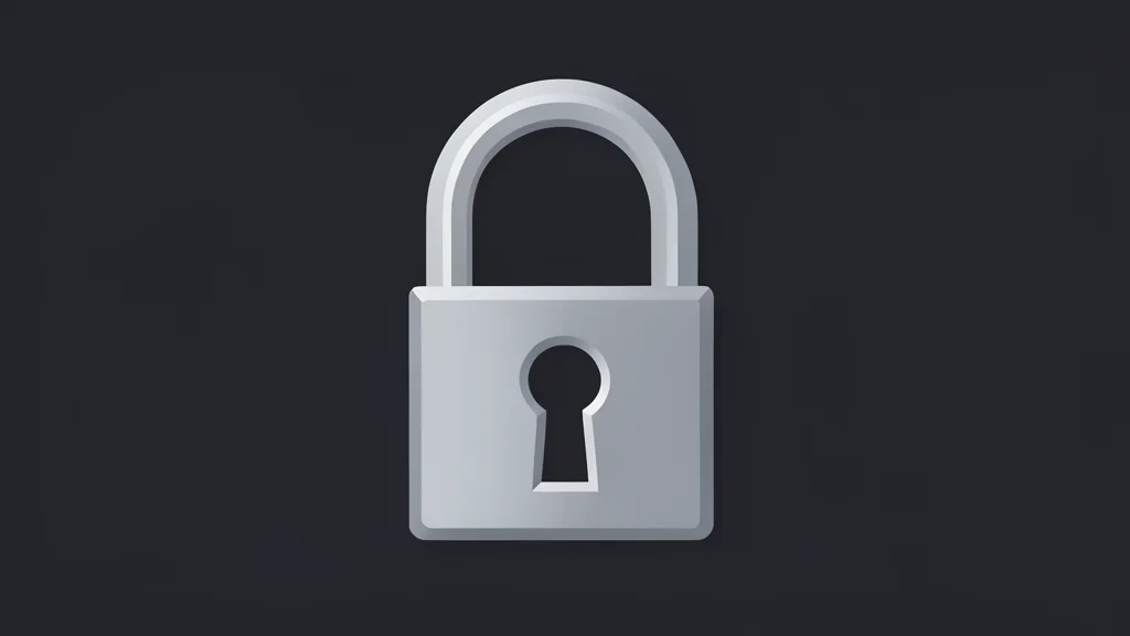 A sleek metallic digital padlock with a keyhole against a dark background