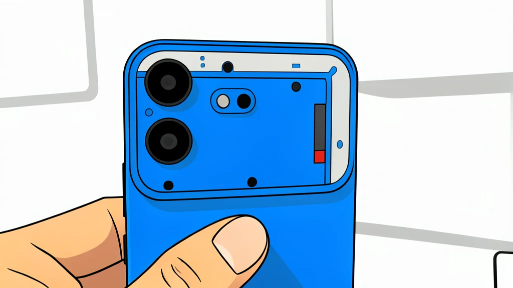 A matte-finish smartphone with a ring of small, glowing LED lights around the camera module