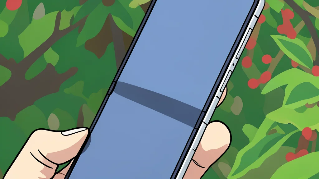 A compact smartphone with a hinged screen folded in half, resting on a smooth surface