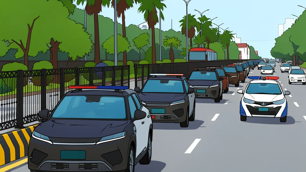 A row of identical white electric SUVs parked in a neat line on a paved surface
