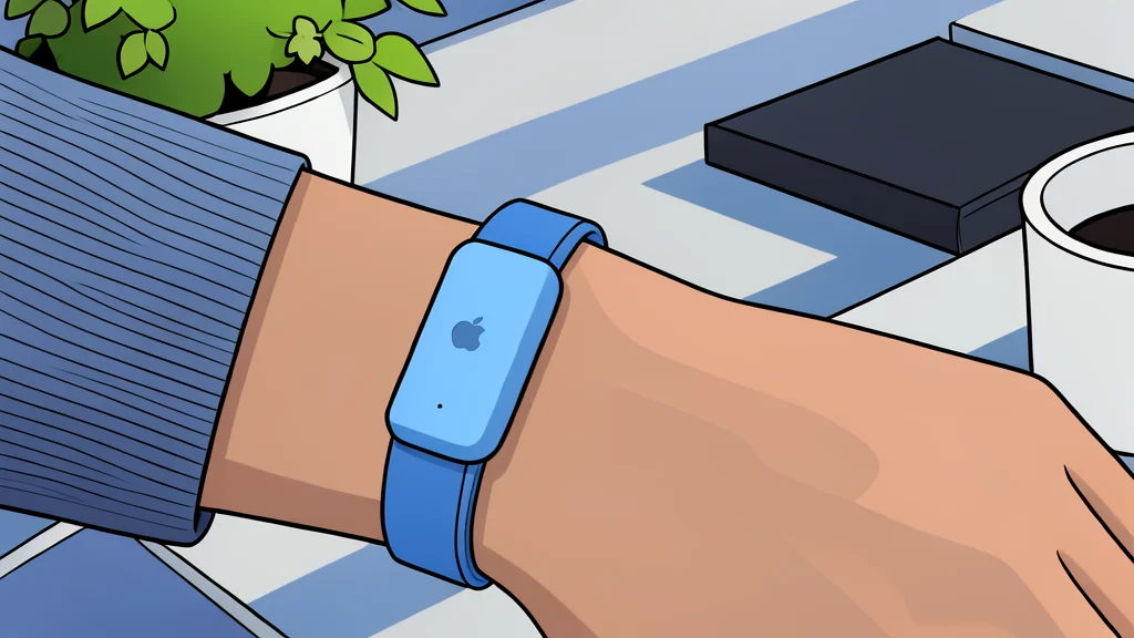 A sleek, minimalist wristband and a simple ring resting on a wooden surface