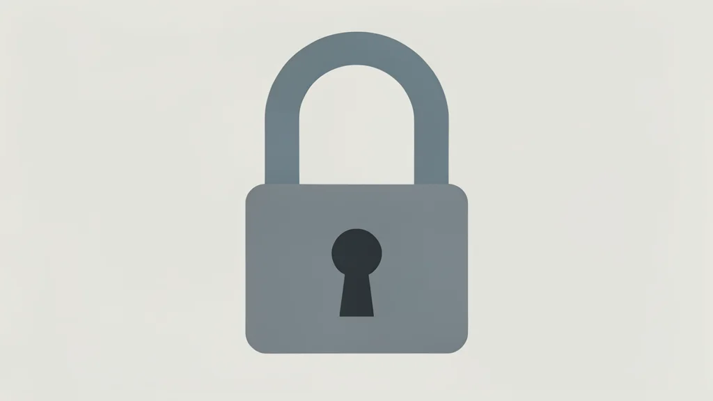 A stylized padlock with a keyhole