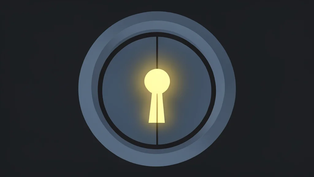 A heavy digital vault door with a glowing keyhole in the center.