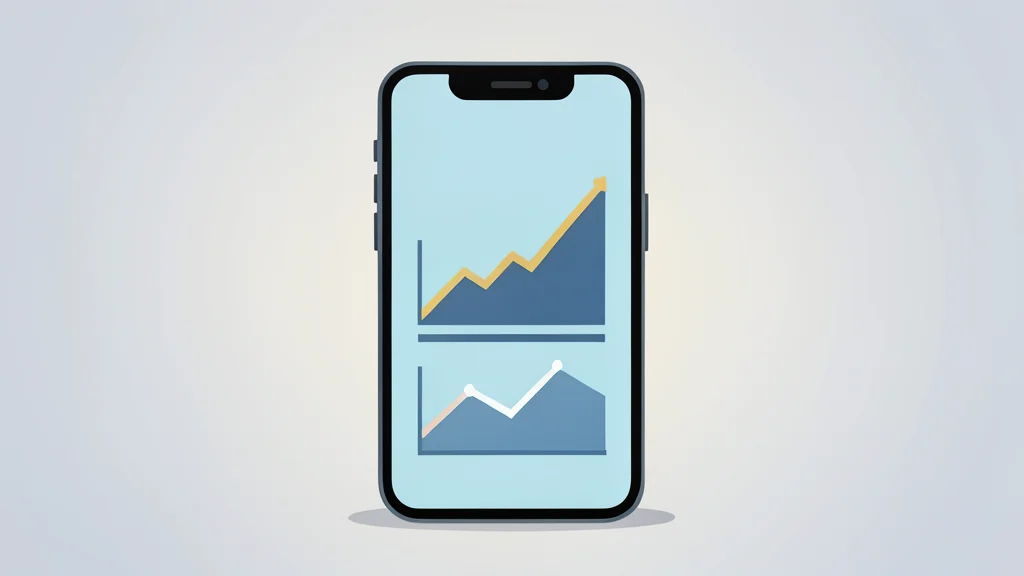 A modern smartphone displaying a generic financial dashboard interface