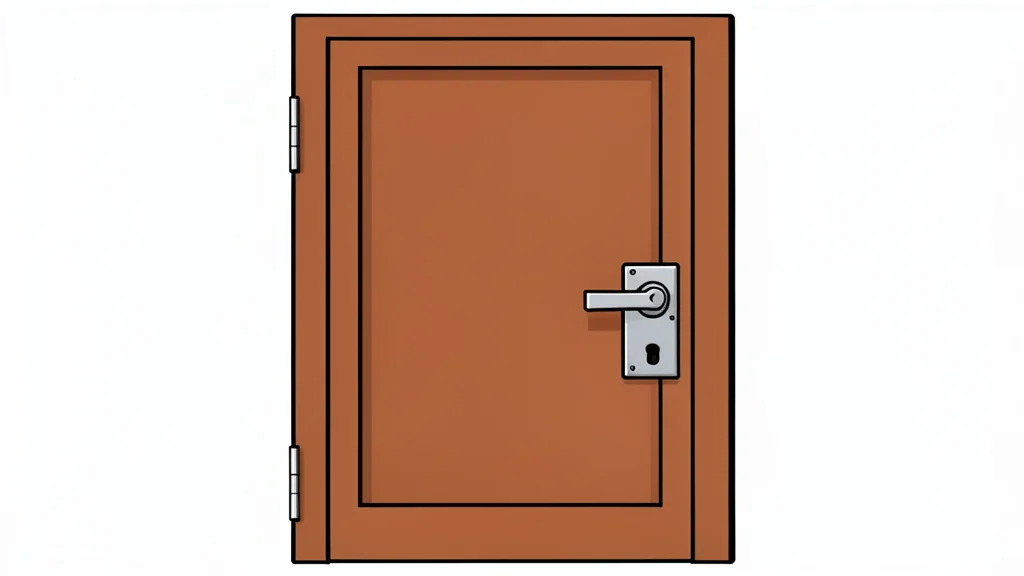 A closed wooden door with a heavy metal lock