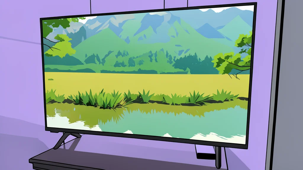 A sleek, modern television remote control resting on a dark wooden surface next to a minimalist media console.