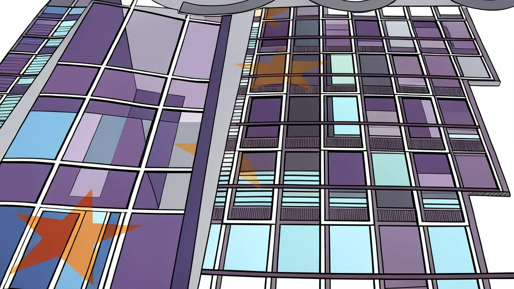 A modern glass office building facade reflecting the sky