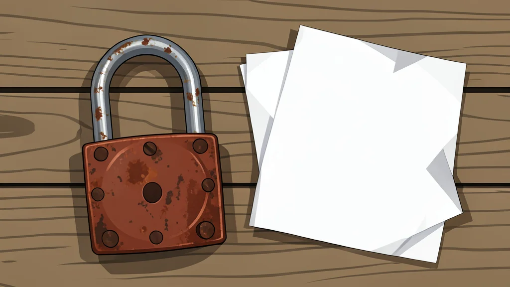 A heavy iron gate with a padlock, set against a blurred background of a European city skyline