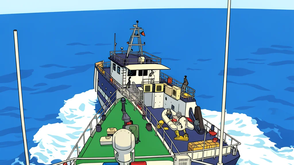 Two large white coast guard vessels navigating through deep blue ocean water