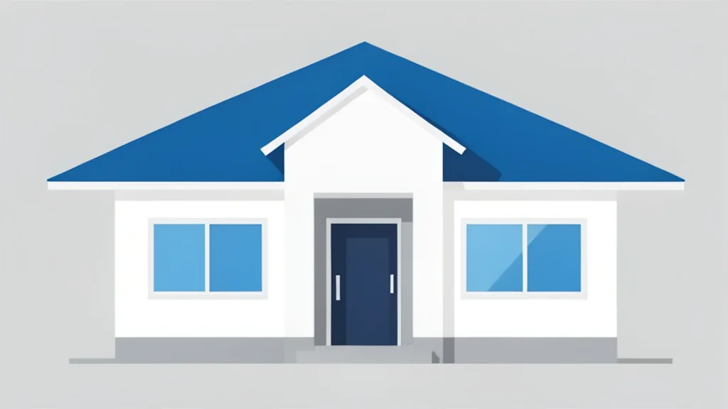 A modern suburban house exterior with a front door and windows