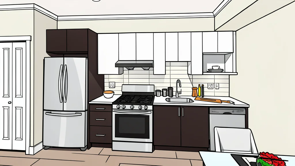 A sleek, modern kitchen countertop with stainless steel cookware and cutlery arranged next to a blurred silhouette of a high-performance racing car.