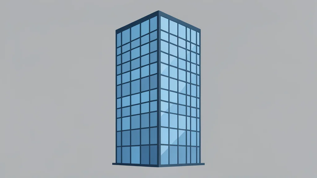 A modern glass skyscraper with a grid of reflective windows