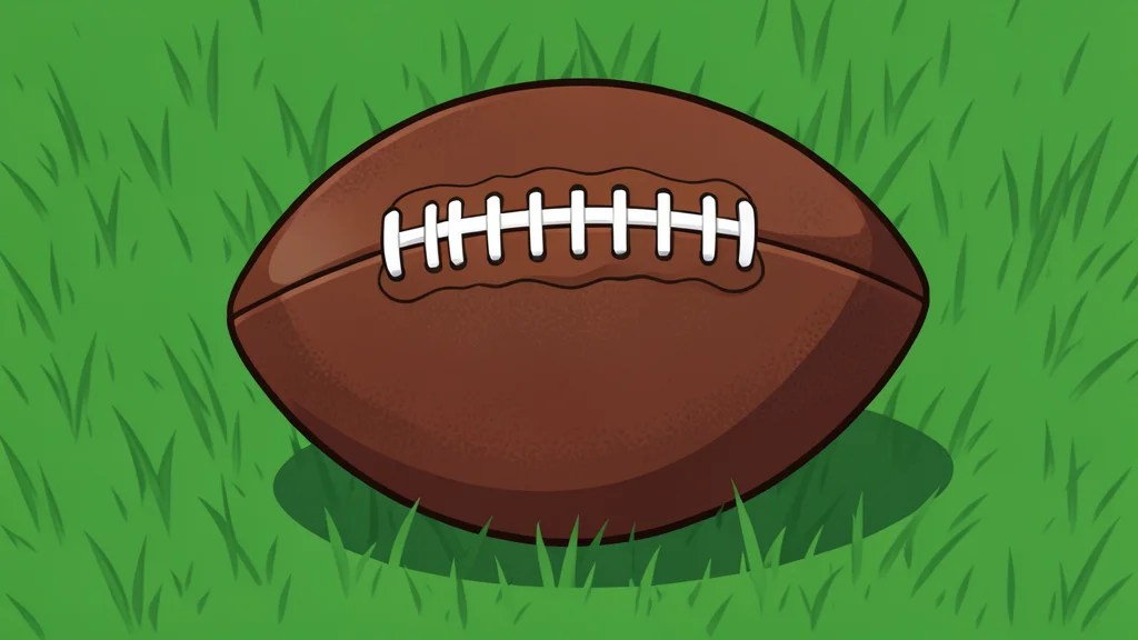 A green football field with white yard lines and goalposts in the distance
