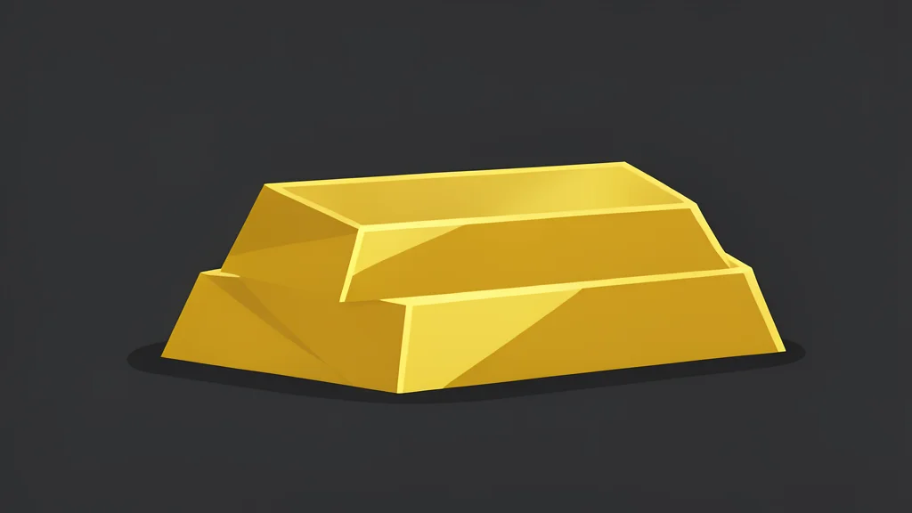 A stack of shiny gold bars on a dark surface