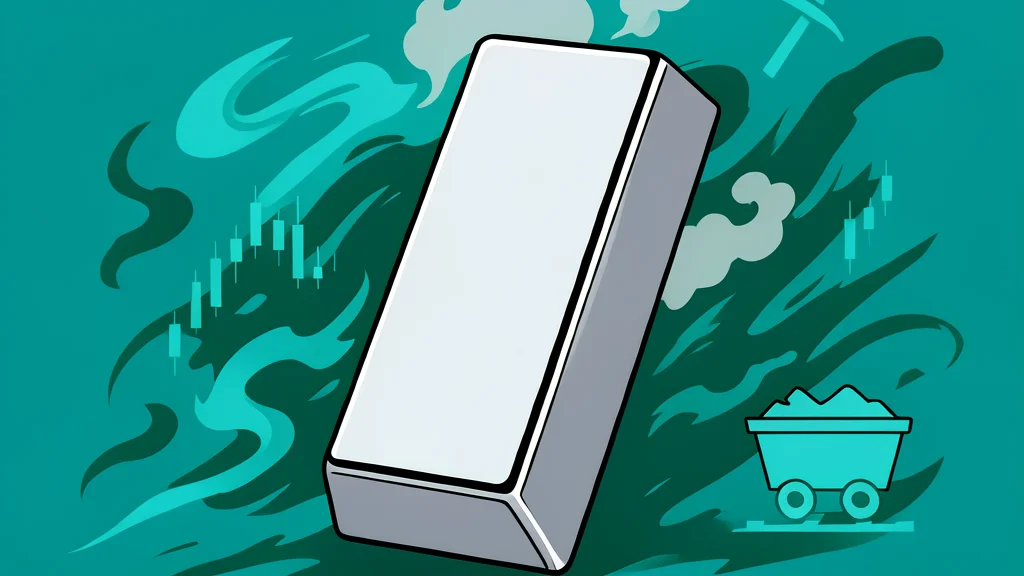 A polished silver ingot resting on a dark surface