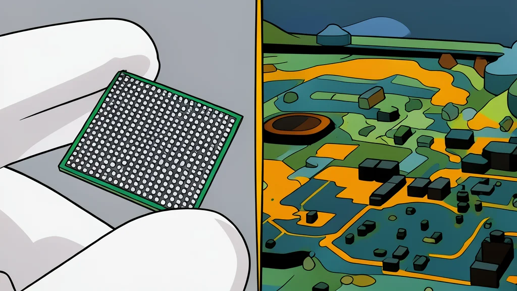A close-up view of a silicon wafer featuring a precise grid of square chips.
