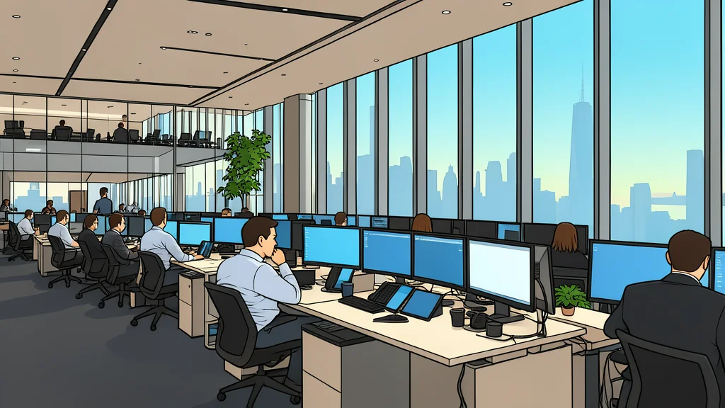 A modern glass office building with a reflective facade