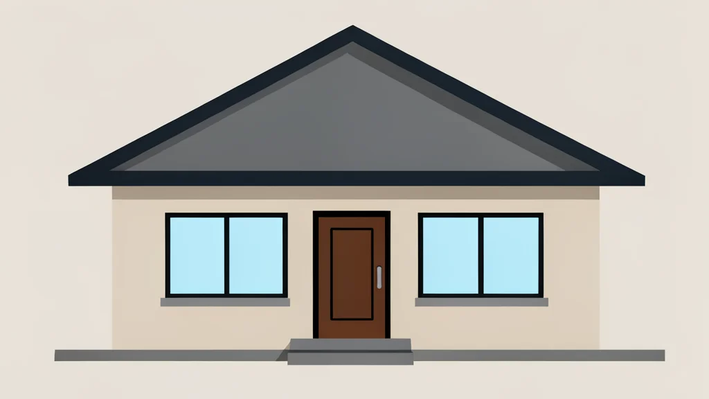 A modern suburban house exterior with a front door and windows