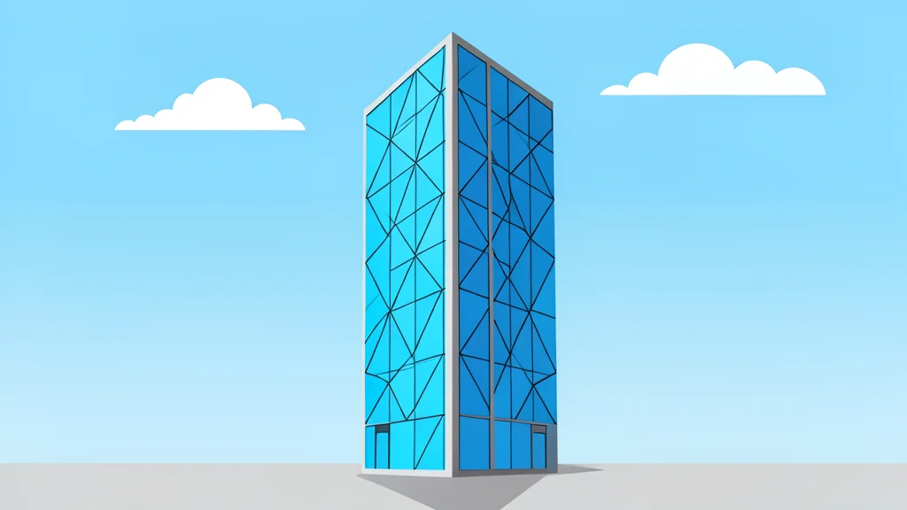 A modern glass skyscraper reflecting a clear blue sky