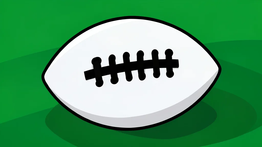 A white football resting on green artificial turf
