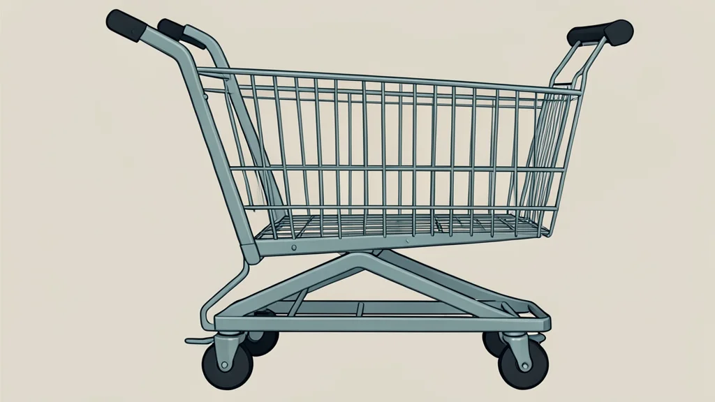 A large warehouse storefront with a row of shopping carts parked outside