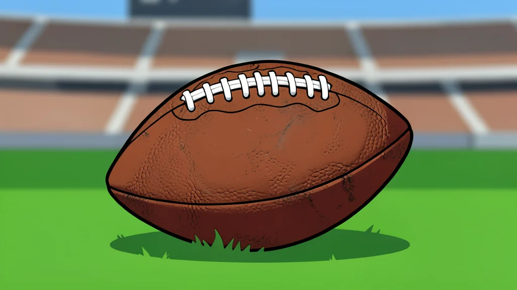 A wide-angle view of a green football field with white yard lines under a clear blue sky.