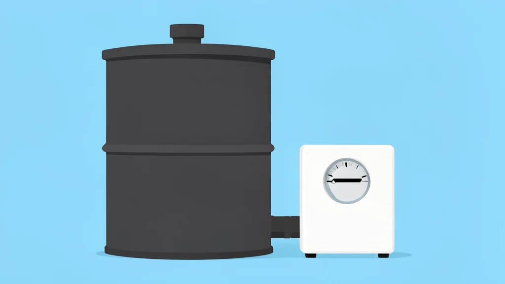 A residential heating oil tank and a natural gas meter