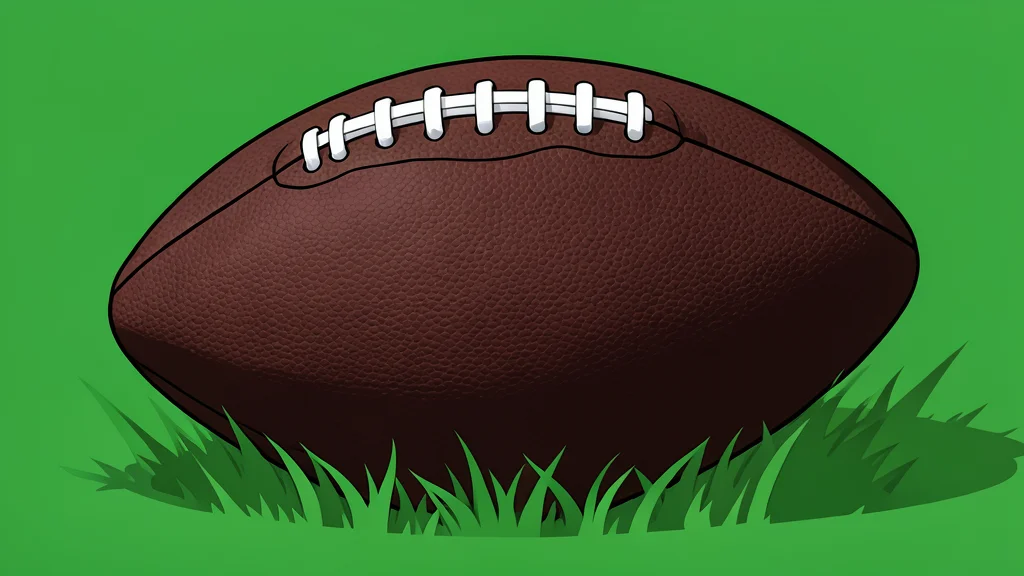 A green grass football field with white yard lines stretching into the distance under a clear sky