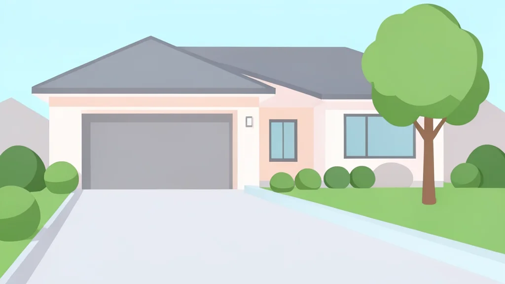 A modern suburban house exterior with a driveway and front yard