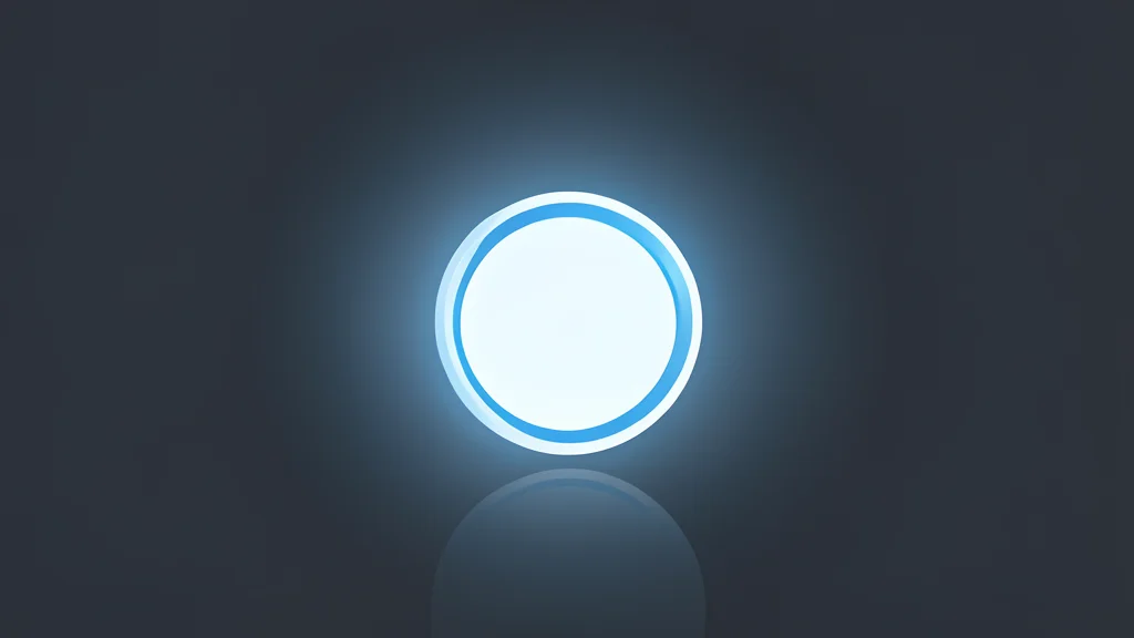 A glowing digital coin resting on a dark surface