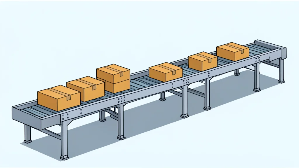 A large, automated sorting facility with conveyor belts moving uniform cardboard packages