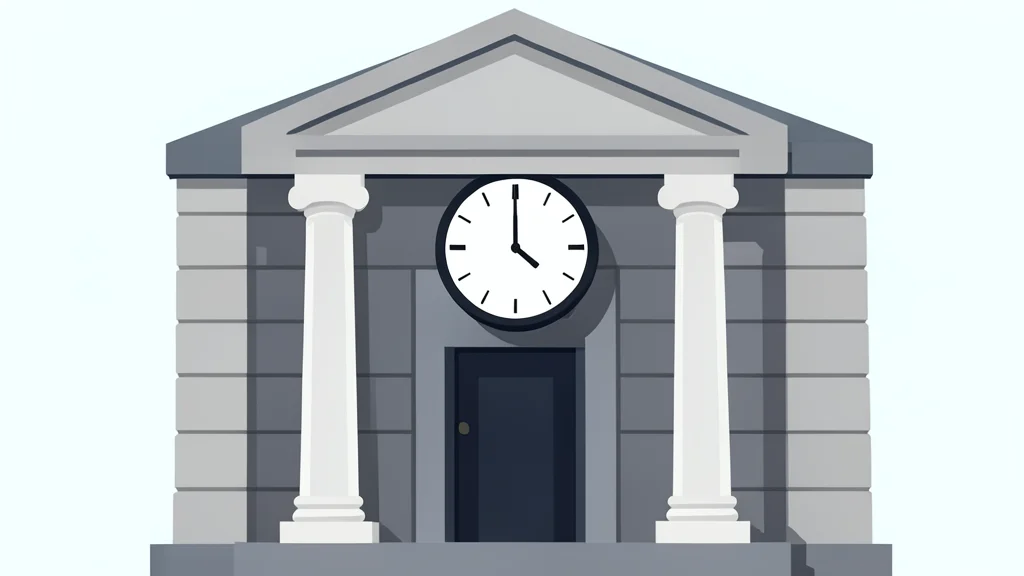 A central bank building facade with a large clock face
