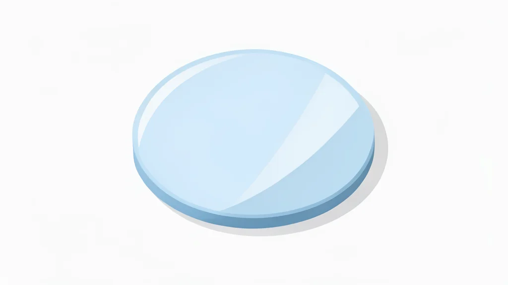 A polished silicon wafer resting on a cleanroom surface