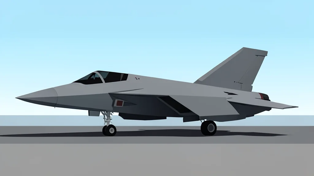 A modern stealth fighter jet parked on a tarmac