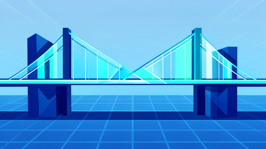 A digital bridge connecting two distinct financial hubs