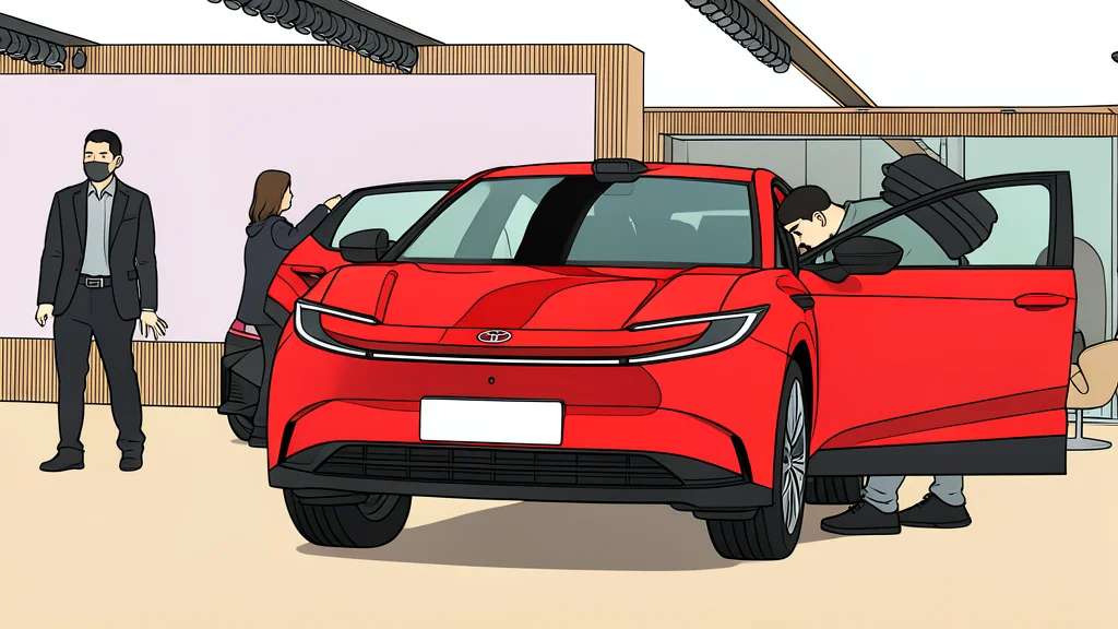 A sleek electric vehicle charging station with a cable plugged into a car port, set against a blurred city street background.