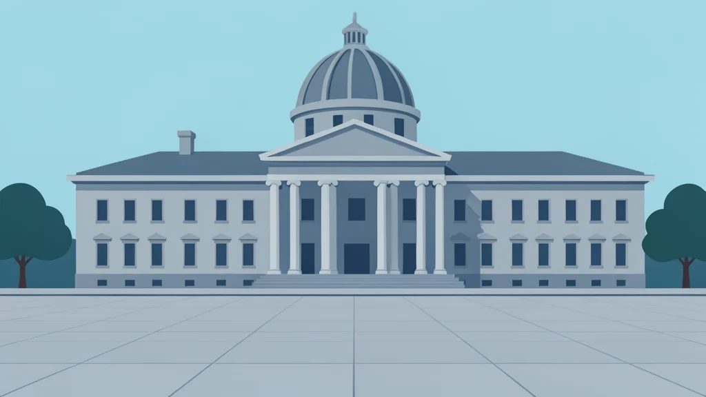 A classical bank facade with columns and a dome