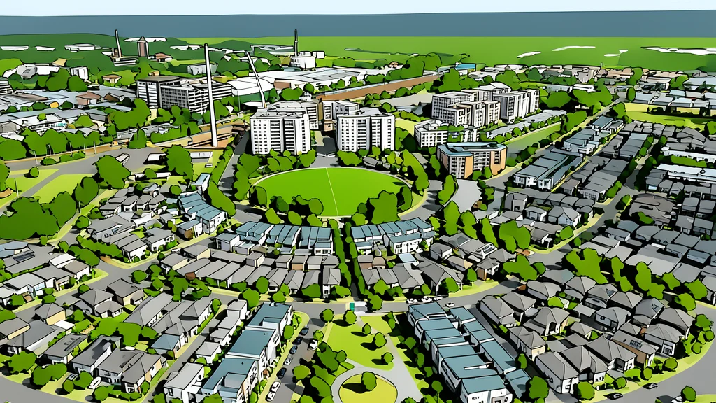 A cluster of low-rise apartment buildings with balconies situated in a suburban street setting