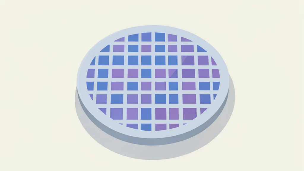 A silicon wafer resting on a cleanroom surface